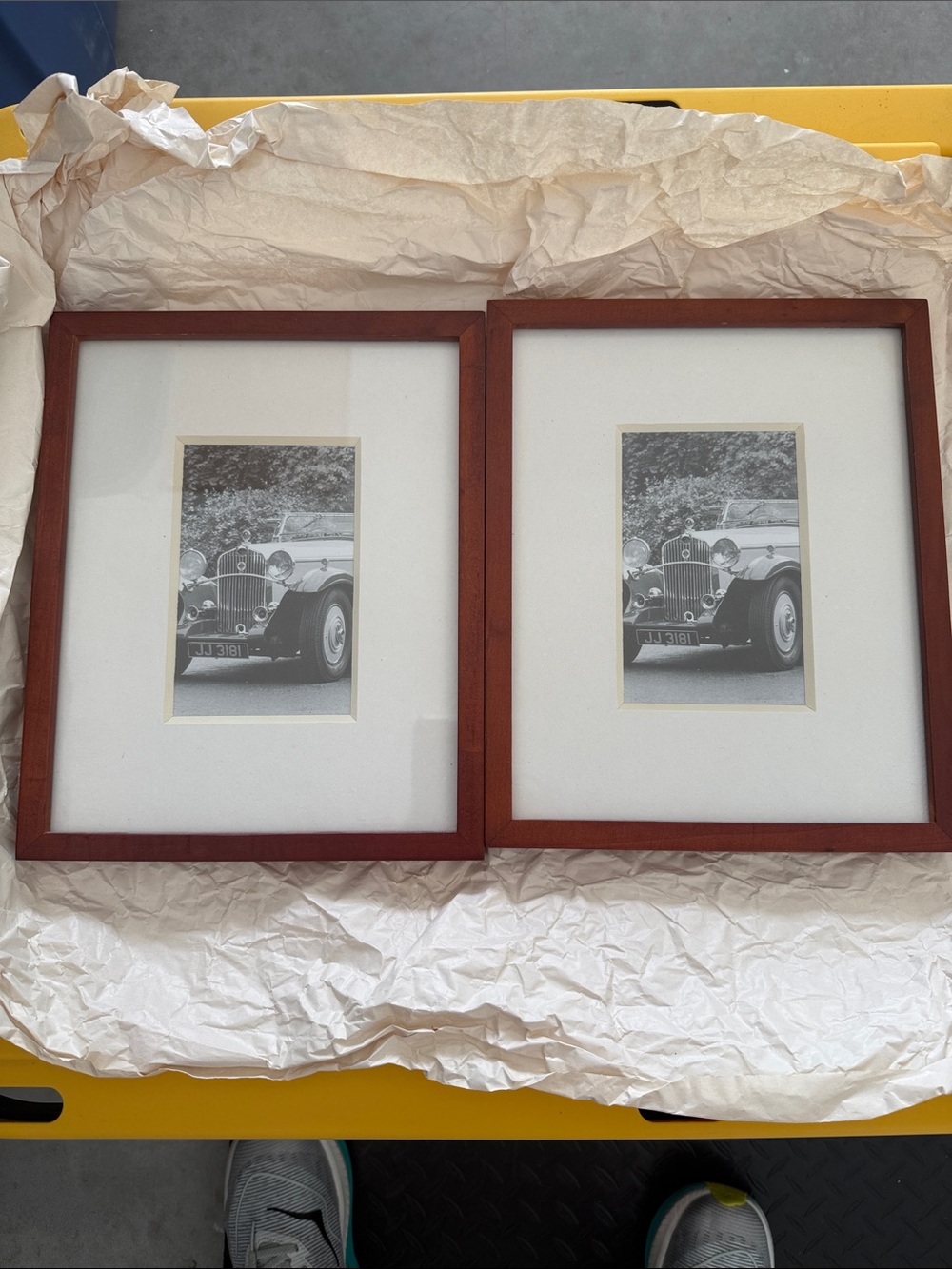 Set of 2 Wood Picture Frames in Cherry Finish